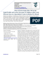 Effect of Consumption of Extravirgin Olive Oil On The Lipid Profile and On The Glycemia of Children With Cystic Fibrosis Seen at A Specialized Center in Belém-PA/ Brazil