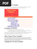 Cost of Poor Quality