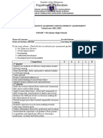 Learner's Development Assessment 2021-2022