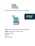 Mantenimiento Correctivo Al Hardware.