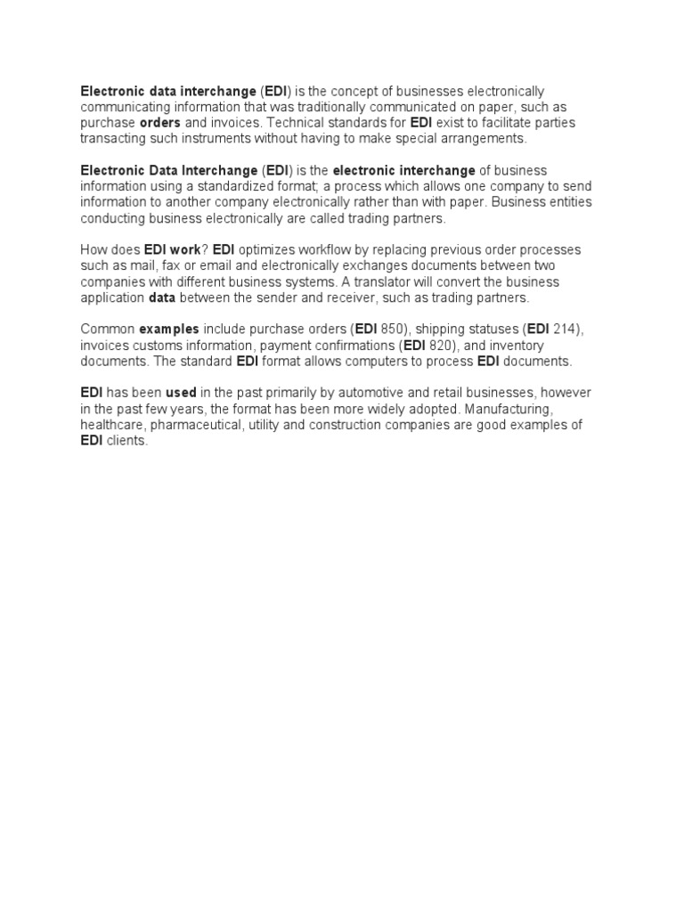 Electronic Data Interchange PDF