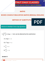 MATHS BOOKS CHHAYA PUBLICATION MATHS (BENGALI ENGLISH) METHOD OF SUBSTITUTION EXERCISE