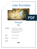 Informe de La Geografia Ciencias Sociales