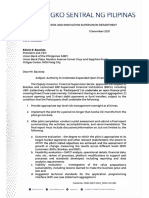 LTR From BSP - Open Finance Pilot