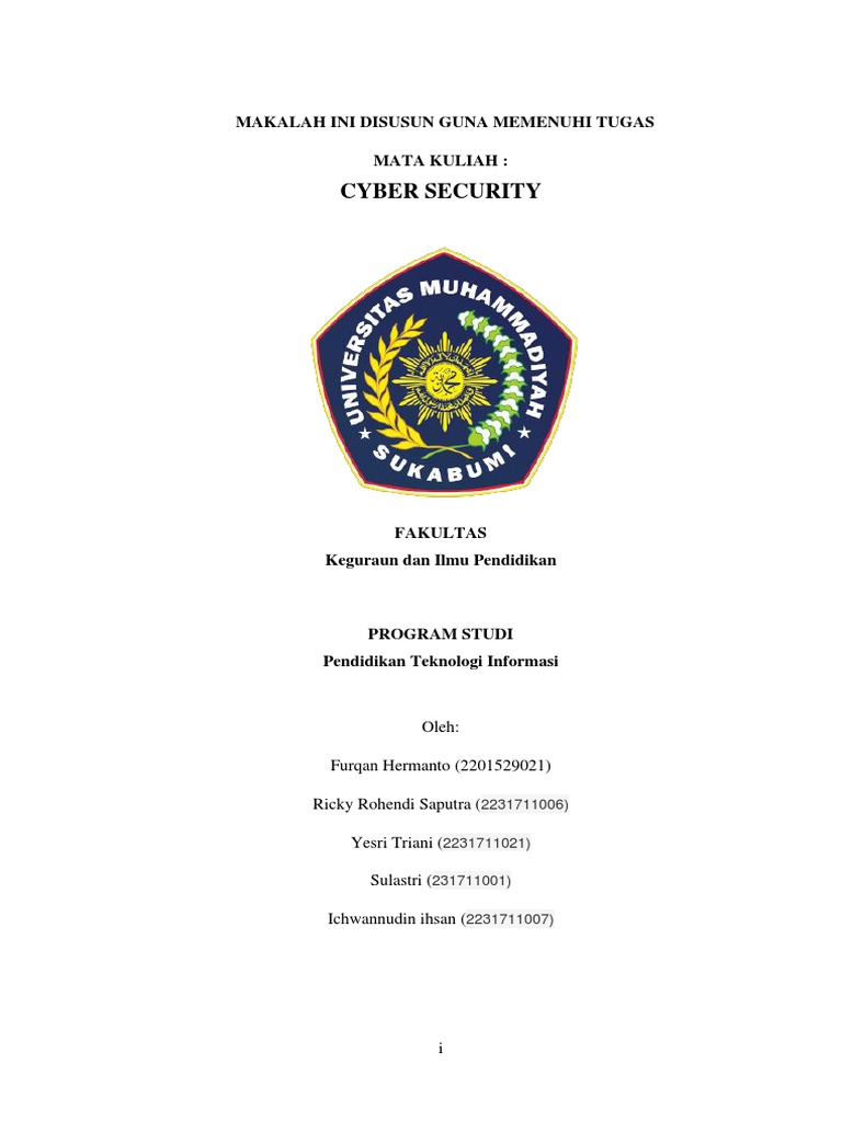 Makalah Cyber Security 2 | PDF