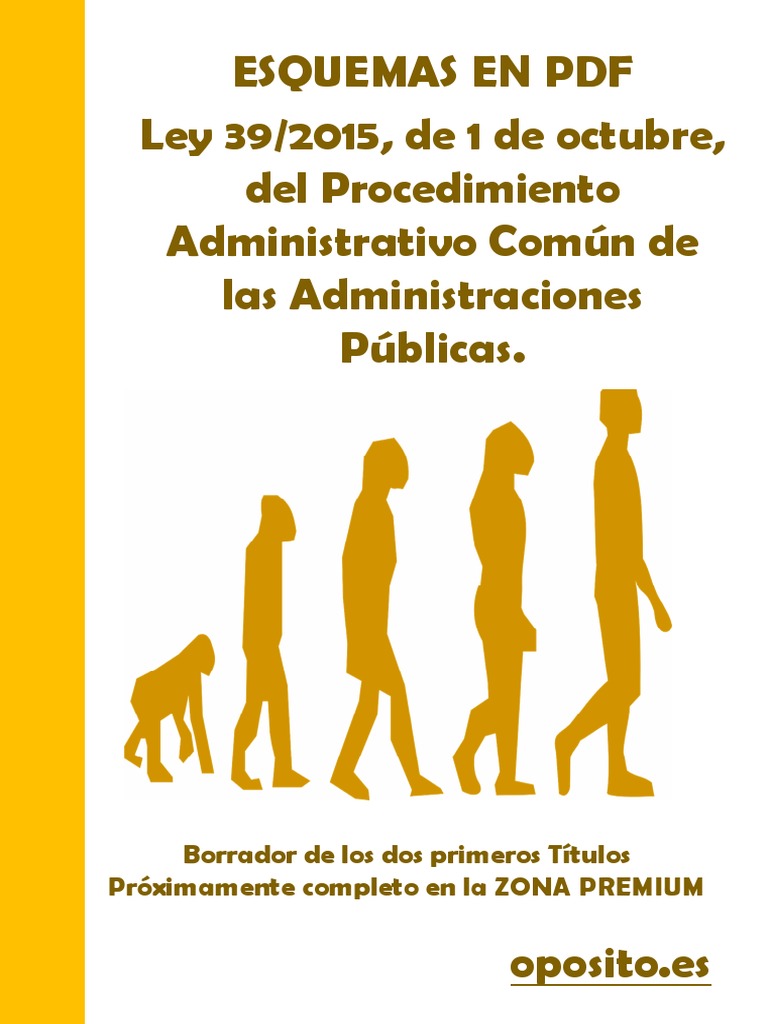 Esquema Ley 39 2015 Procedimiento Administrativo Común Pdf Unión