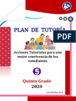 Plan Anual de Tutoria 5to Grado