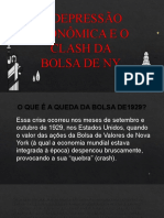 A Depressão Econômica e o Crash Da Bolsa de Ny