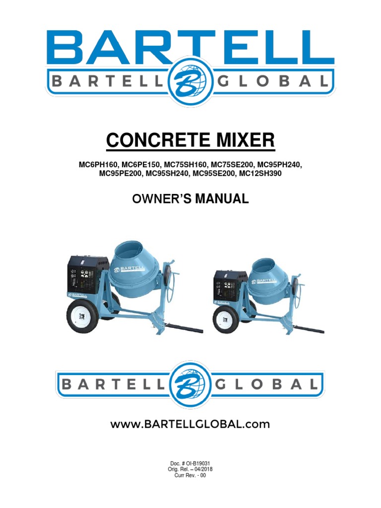 Concrete Mixers Manual | Download Free PDF | Throttle | Engines