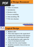 Logical Design Document Format