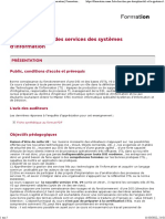 ITIL Et La Gestion Des Services Des Systèmes d'Information - Formation - Cnam