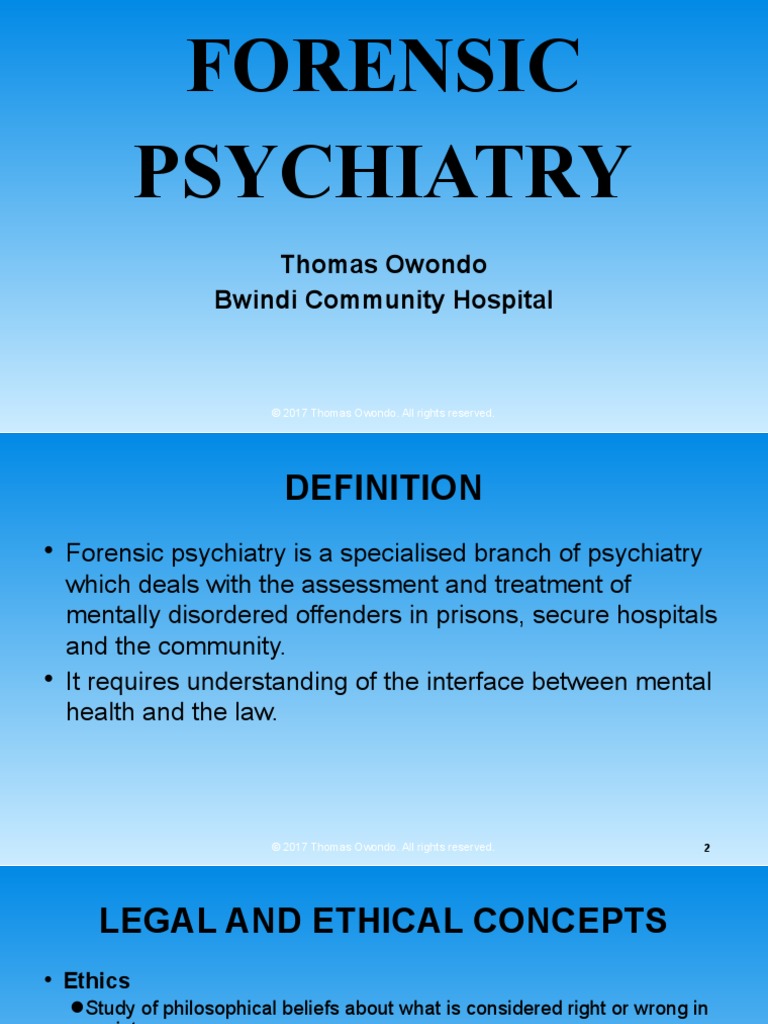 Forensic Psychiatry PDF Forensic Psychiatry Psychiatry