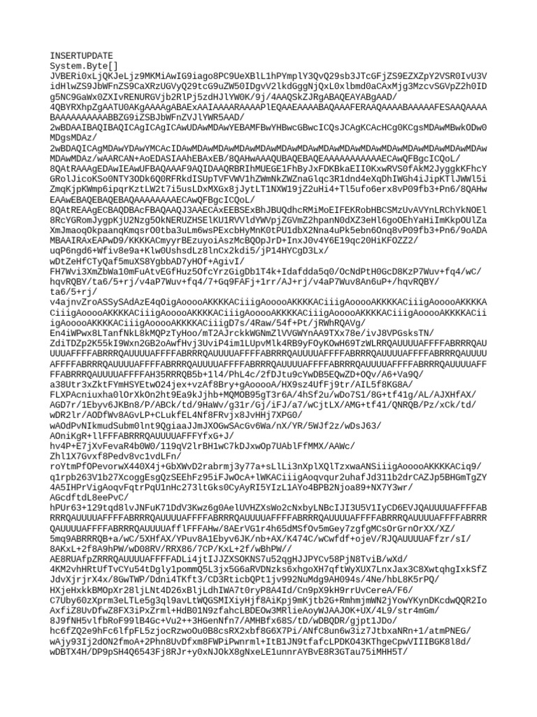 System update byte array insertion and decoding pdf