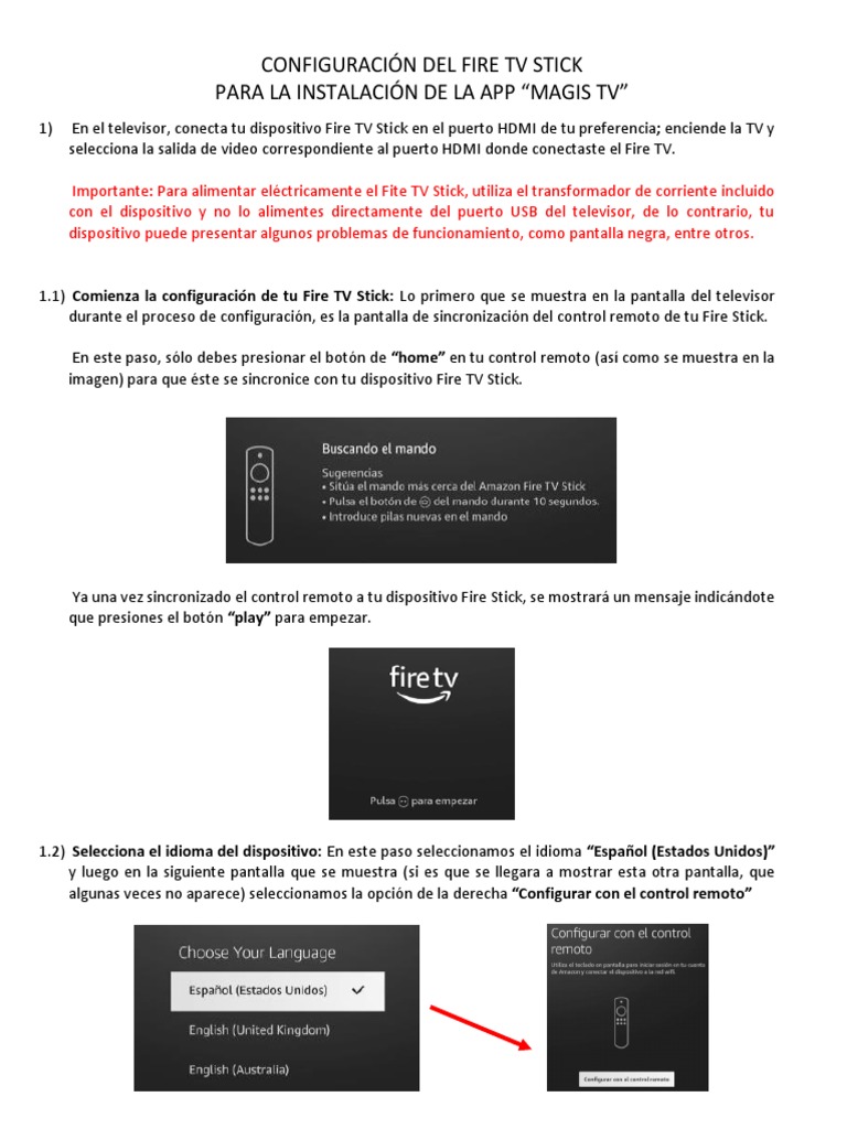 Cómo conectar y configurar  Fire Stick por primera vez