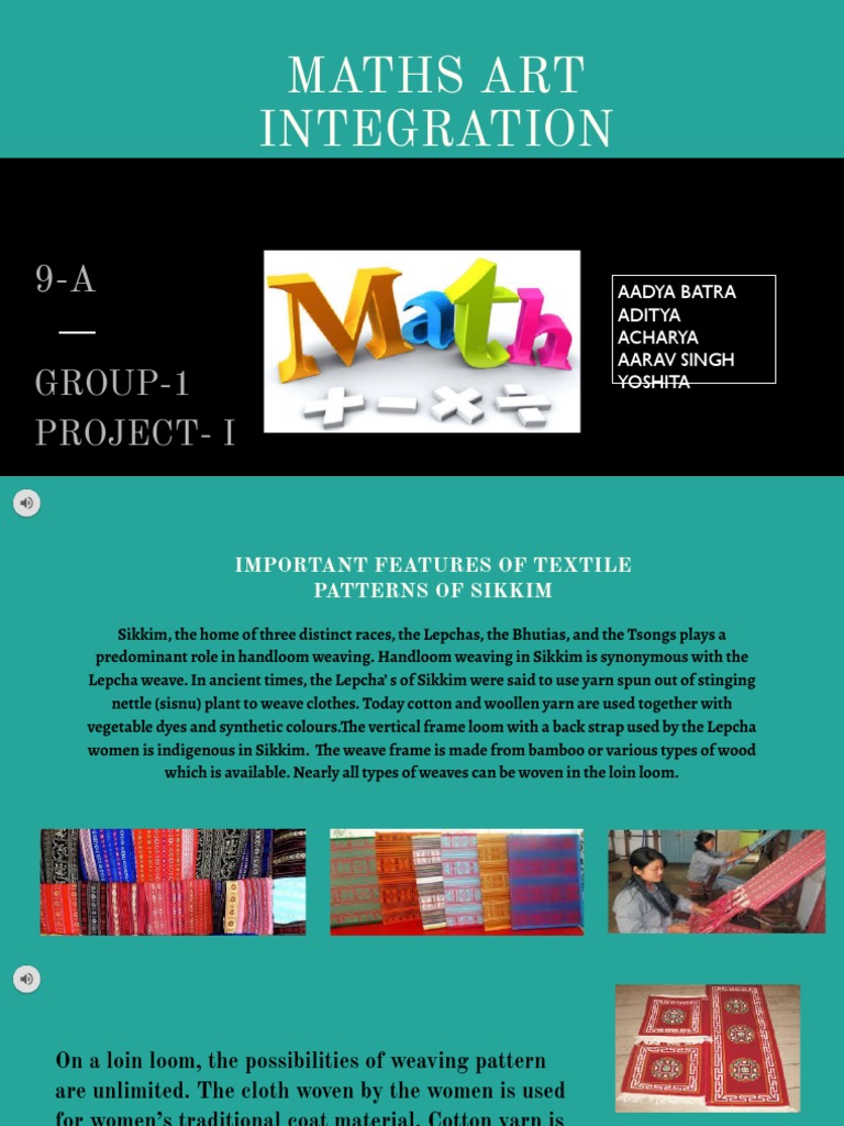 Maths Art Integration 2 PDF Weaving Textiles