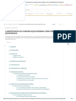 A Importância Da Comunicação Interna Como Ferramenta Estratégica