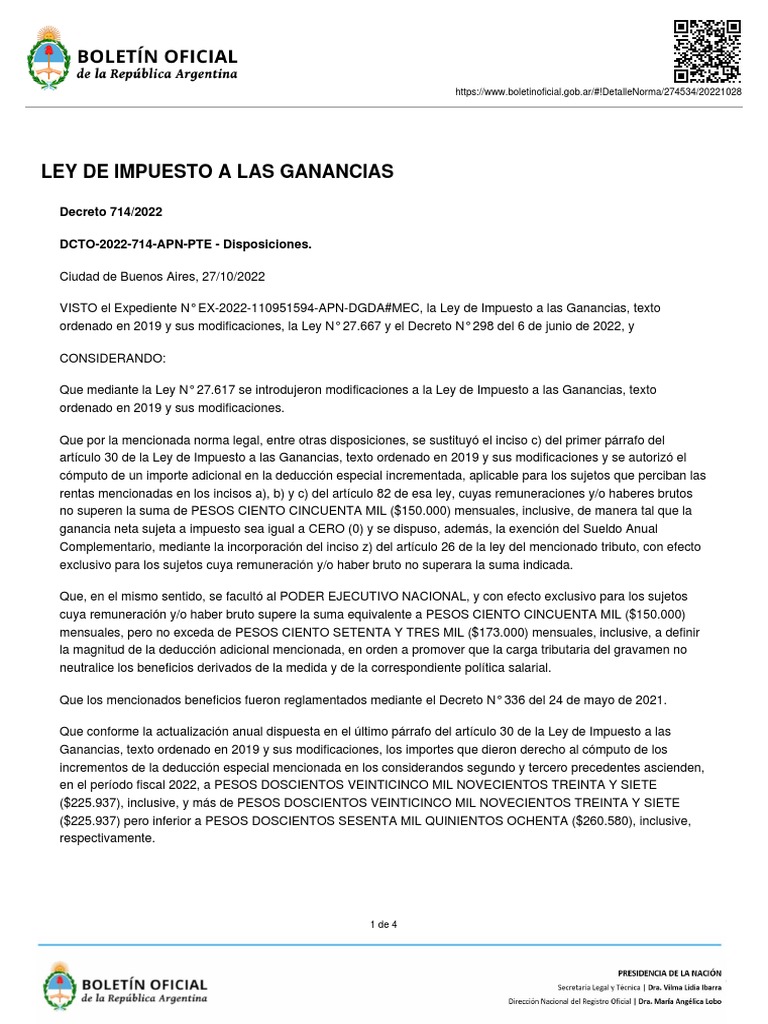 Ajustes en Deducciones de Ganancias | PDF | Impuesto sobre la renta ...