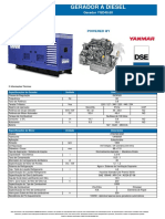 Gerador diesel 40 kVA com especificações técnicas