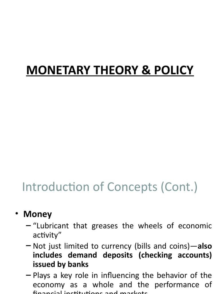 Understanding Monetary Theory & Policy | PDF | Money | Money Supply