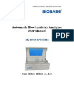 Automatic Biochemistry Analyzer BK-200 User Manual