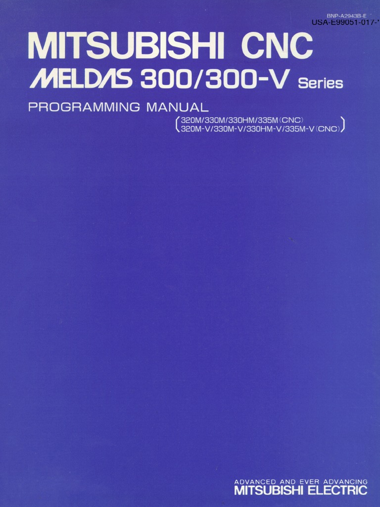 Mitsubishi CNC Programming Manual | PDF | Numerical Control | Cartesian ...