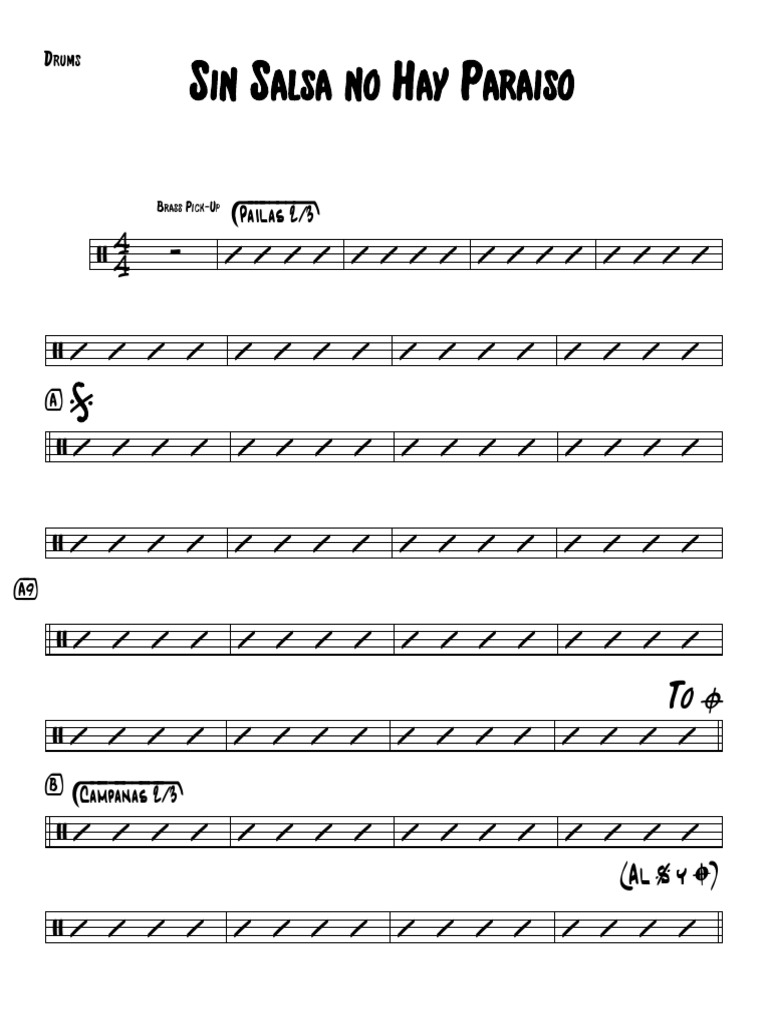 Sin Salsa No Hay Paraiso Mus Drums PDF