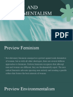 Feminism and Environmentalism