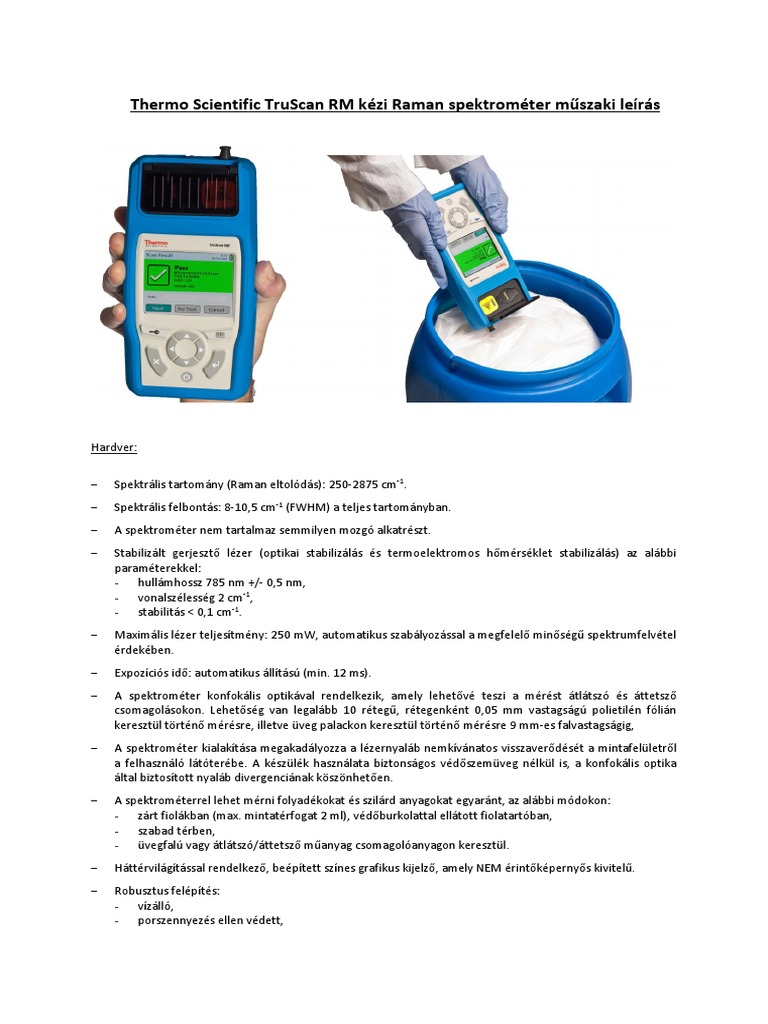 Truscan RM Kezi Raman Muszaki Leiras PDF