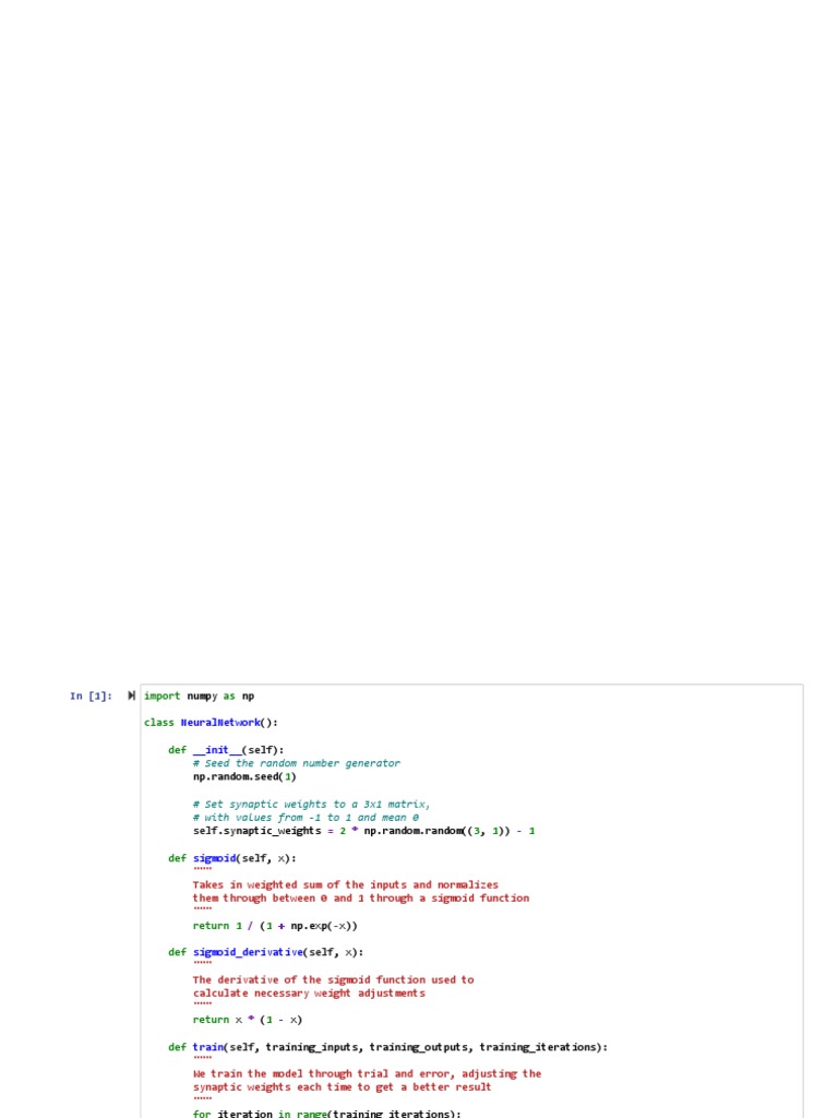 Build Neural Network from Scratch in Python | PDF | Artificial Neural ...