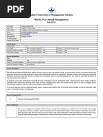 MKTG 392 - Brand Management - Section 1 - Moeen Naseer Butt