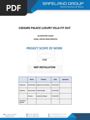 Project Scope of Work