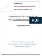 Informe Ejectivo de Cierre de Parada - PFR 20 Enero Rev 0