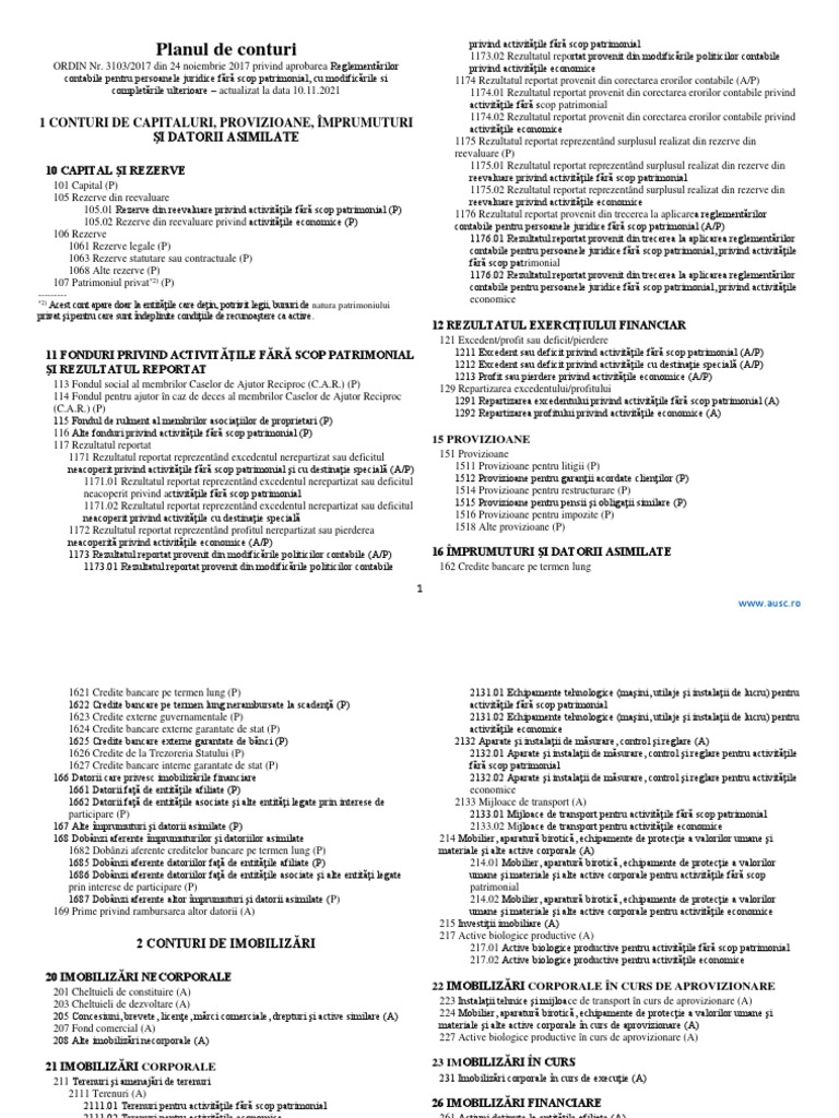 Planul-de-Conturi-CPJFSL Actualizat 2022 | PDF