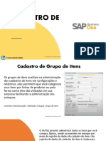 Cadastro de Item SAP B1