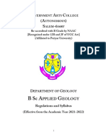 Government Arts College Geology BSc Regulations