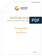 GUIITAR Council: Startup Policy & Procedures