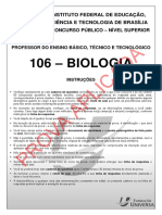 Prova Biologia IFB