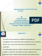 Analysis of tribological properties of EN36, EN353 and D3 steels