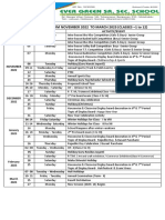 School Calendar 1-November 2022 To March 2023