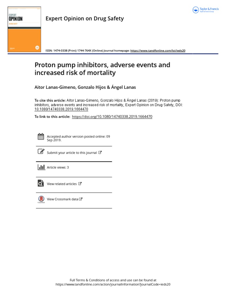 PPI Use and Mortality Risks Explained | PDF | Gastroesophageal Reflux ...
