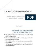 CSC4252 - Lect - 3 - Research Problem - 2018