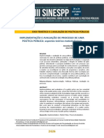 Artigo Implementação e Avaliação de Processo de Uma PP - Apectos Teórico-Medológicos