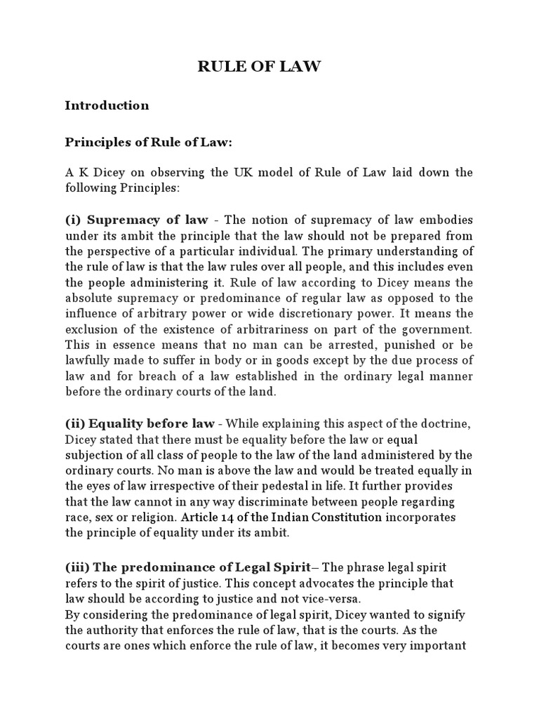 the-evolution-and-exceptions-of-the-rule-of-law-in-india-an-analysis