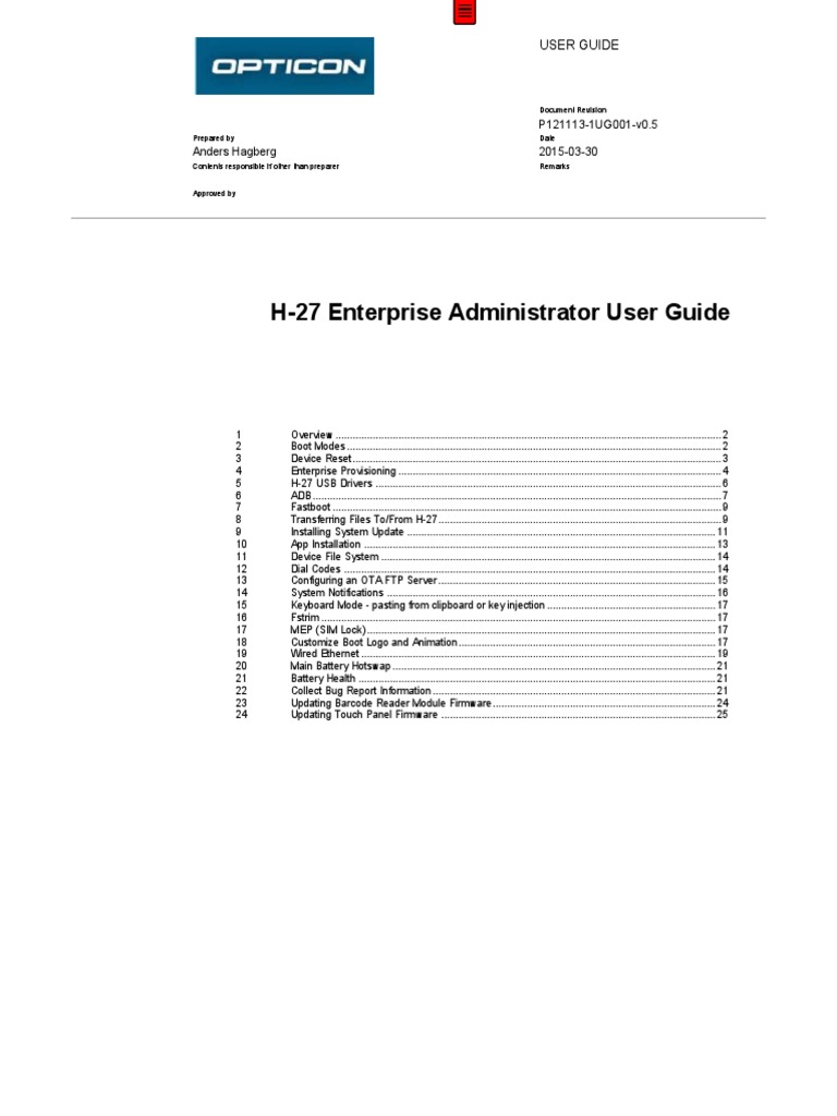 H-27 Admin & Dev User Guide | PDF | Computers