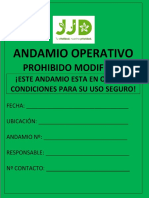 Tarjeta de Operatividad de Andamios