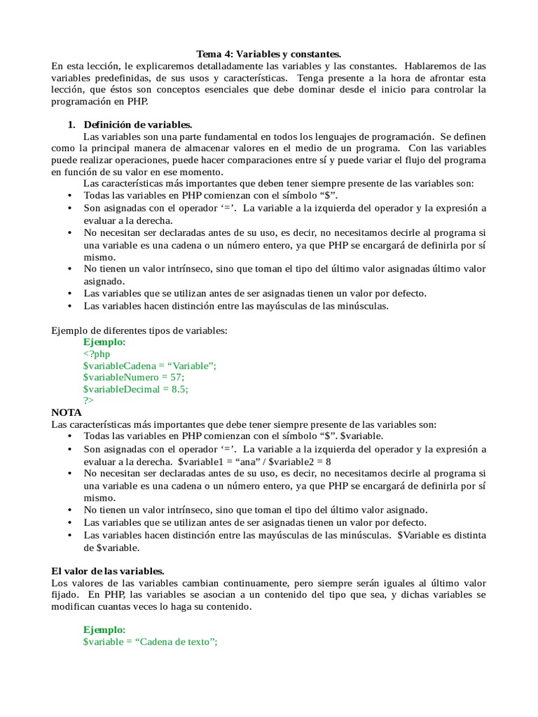 Lenguaje de Programación PHP Tema4 | PDF | Redes | Internet y web