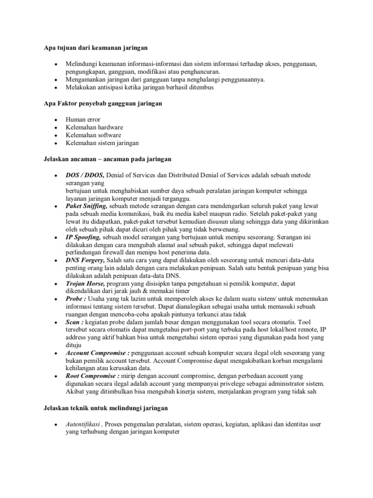 Apa Tujuan Dari Keamanan Jaringan