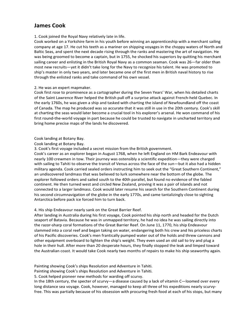 James Cook | Download Free PDF | James Cook | Water Transport