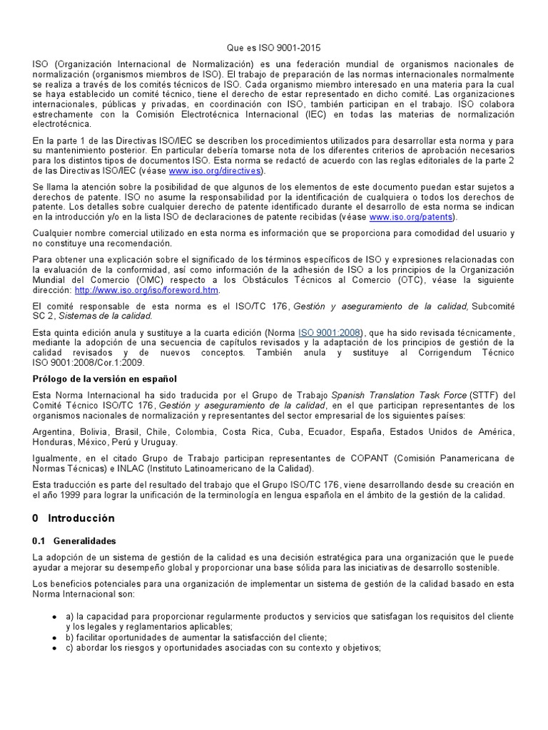 Que Es ISO 9001 | PDF | Gestión de la calidad | Calidad (comercial)