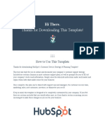 HubSpot - Customer Support Strategy & Planning Template